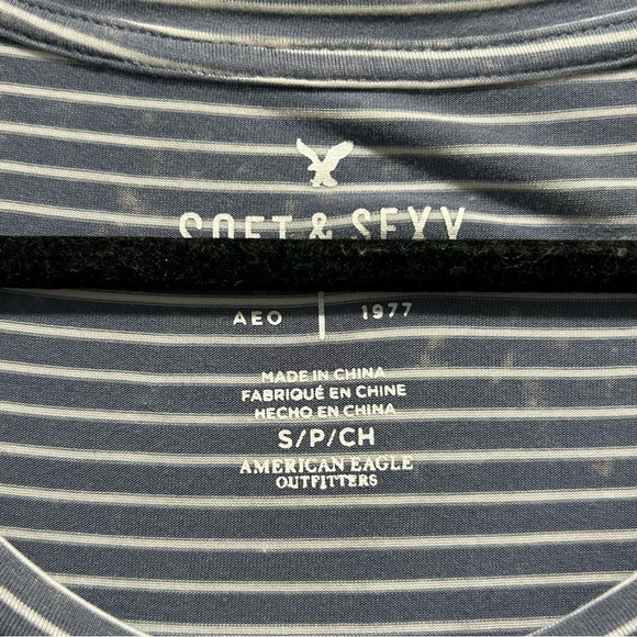 2/$15 🐧AEO Soft Striped Oversize Long Sleeve - Picture 3 of 4